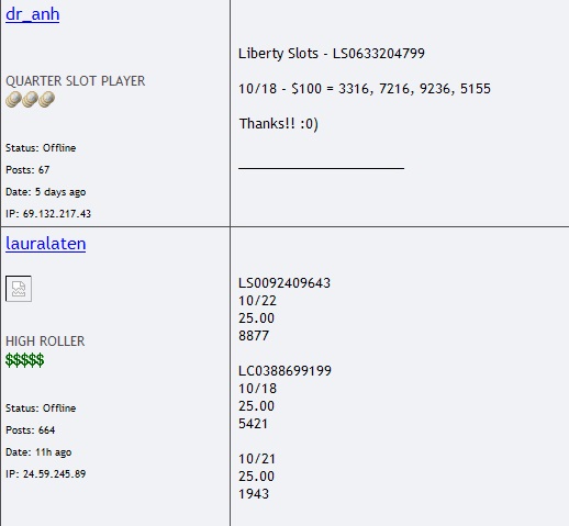 Latest Liberty Slots contest entries.jpg