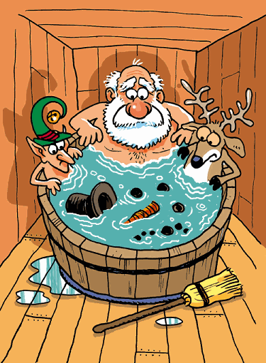 xmas-animated-frosty-in-the-hot-tub.gif
