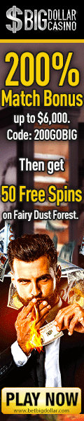 Big Dollar $6000 Welcome Bonus + 50 free spins!